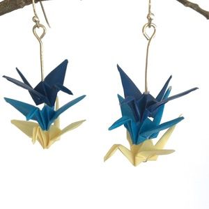 🆕🌸 Triple Stack Paper Crane Earrings in Daybreak